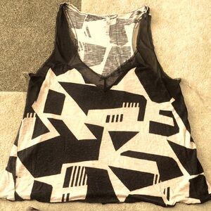 Taupe/Black rayon tank M